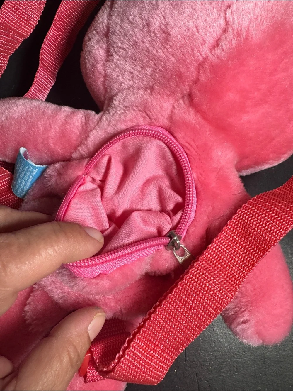 Pink Heart Plush Backpack Toy - Care Bear Style [Item 0371]